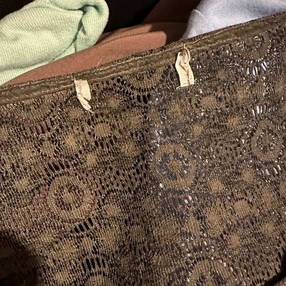 🎃3 for $15🎃Distressed Charcoal Heather Peasant Style Top Sz XL - Picture 7 of 7